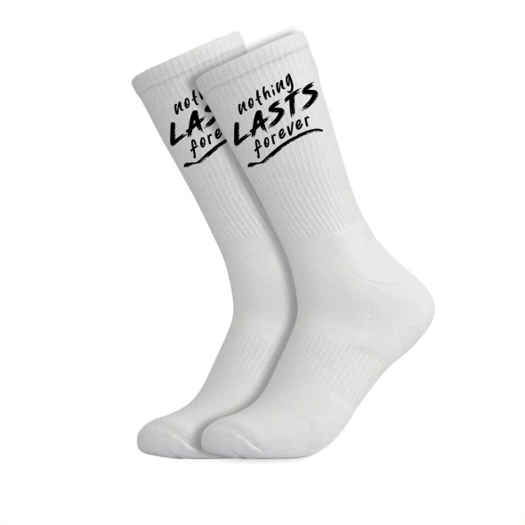 Calcetines Nothing Lasts Forever | Calcetines con frase | MUNIN