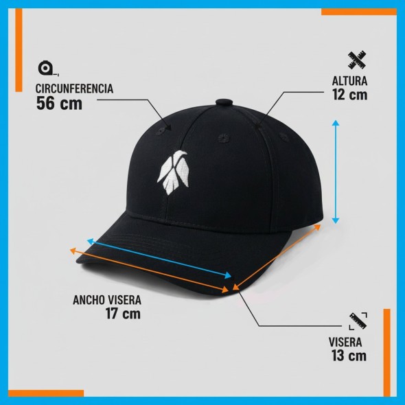 Gorra Negra Essentials MUNIN | Gorra minimalista ajustable