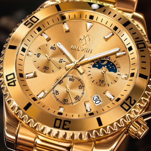 LUKSUS | Reloj dorado premium para hombre