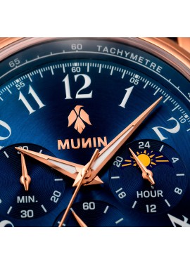 HERITAGE | Reloj clásico-moderno de cuero con esfera azul