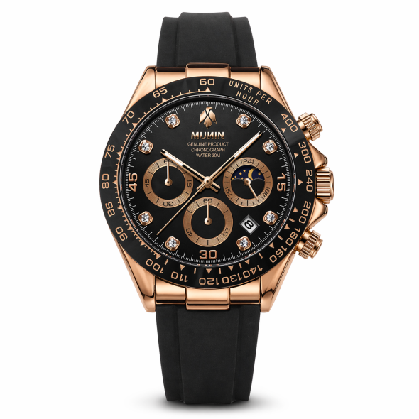 copy of copy of MUNIN ONYX  Reloj de hombre con correa de acero