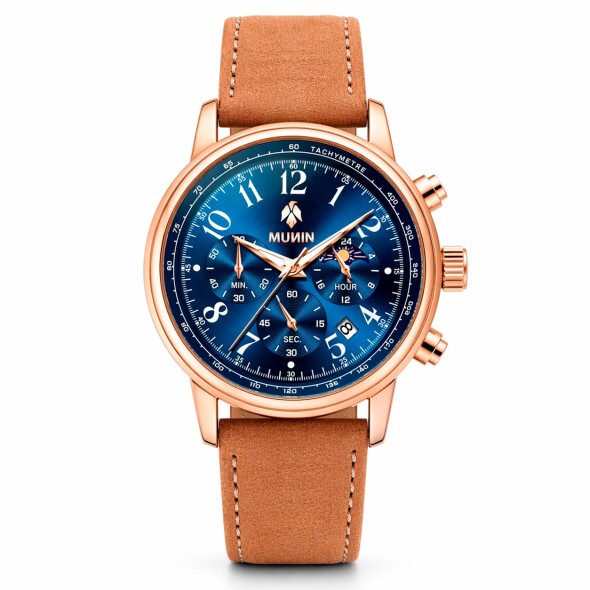 HERITAGE | Reloj clásico-moderno de cuero con esfera azul