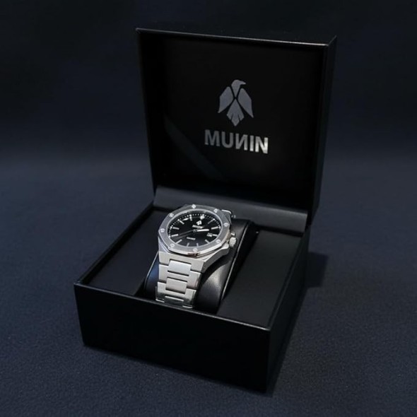 MUNIN ONYX  Reloj de hombre con correa de acero